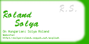 roland solya business card